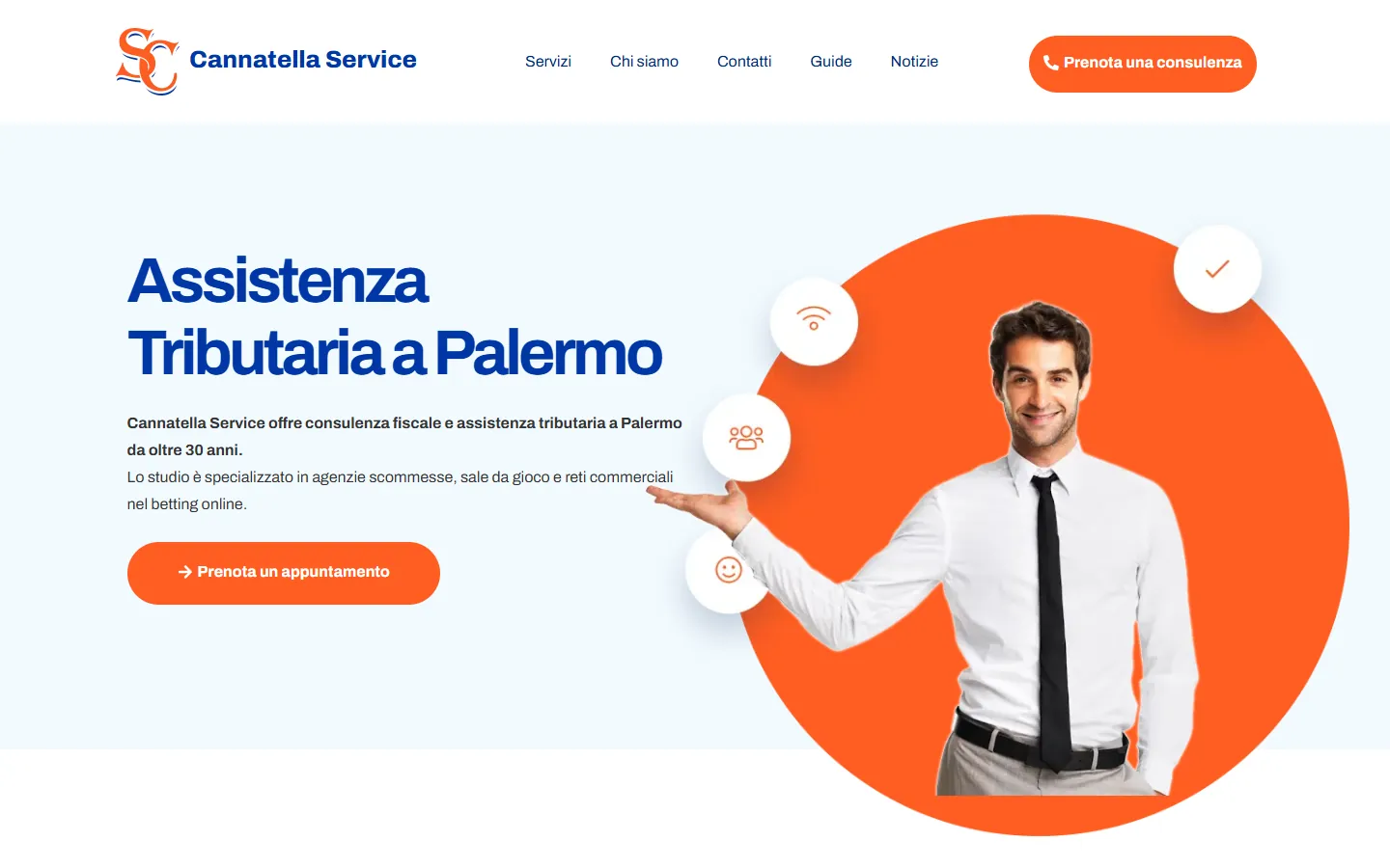 Prima schermata di cannatellaservice.it, catturata dal vivo