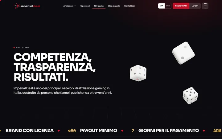 Pagina «Chi siamo» del progetto Imperial Deal