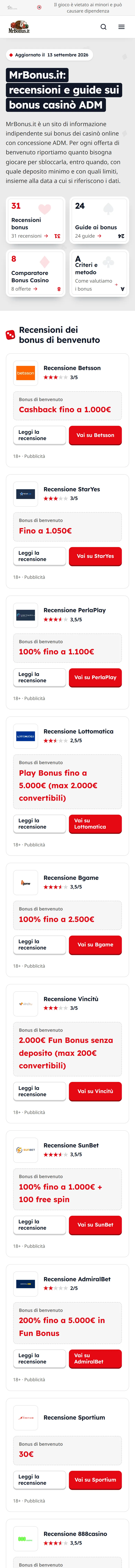 Home di mrbonus.it a pagina intera, su telefono
