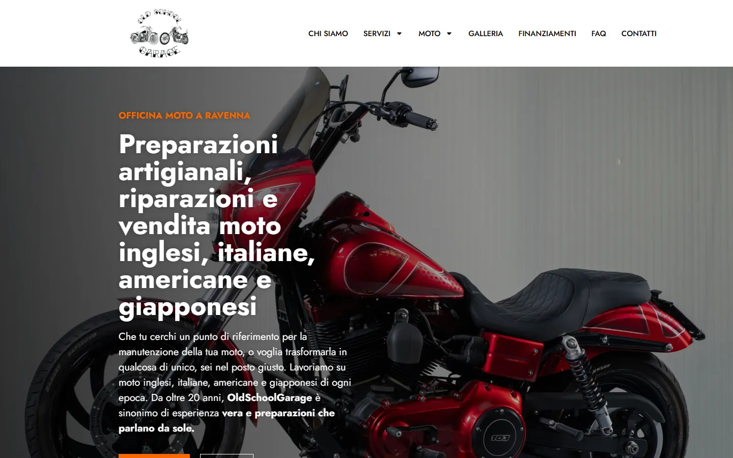 Prima schermata di oldschoolgaragecustom.it, catturata dal vivo