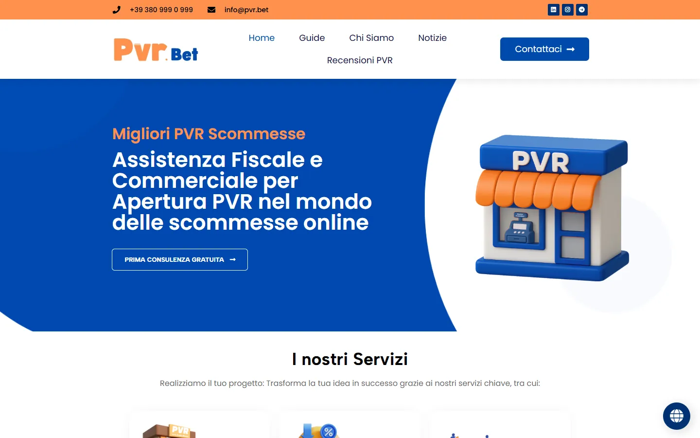Prima schermata di pvr.bet, catturata dal vivo