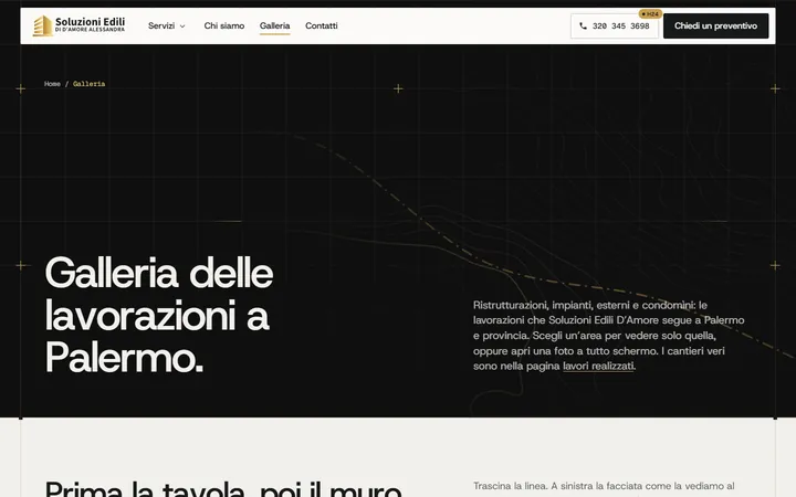 Pagina «Galleria dei lavori» del progetto Soluzioni Edili D’Amore