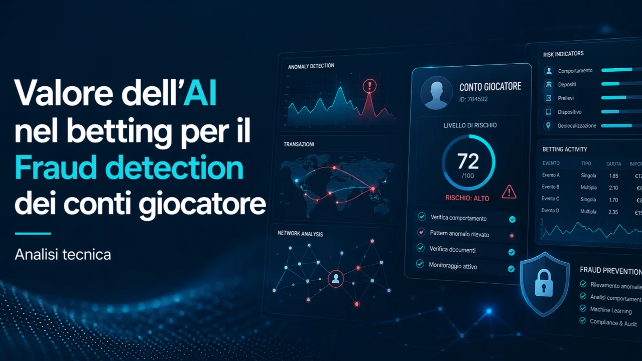 AI e antifrode nel betting: come si protegge un conto giocatore.